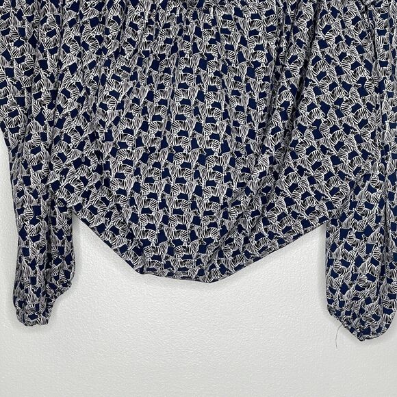 Free People Zebras Puffer Cropped Off The Shoulder Top Women's Size Medium - Picture 6 of 11